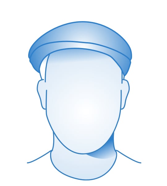 Casquette plate pour visage ovale homme