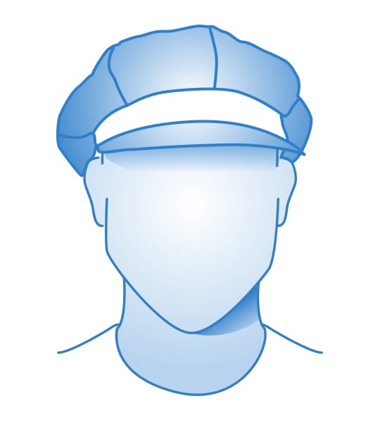 Casquette gavroche pour visage en forme de cœur homme