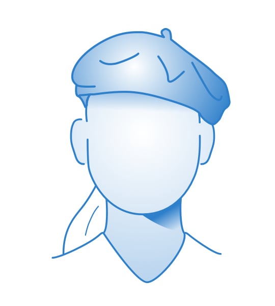 Béret pour visage rond femme