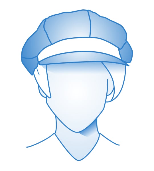 Casquette gavroche pour visage en forme de cœur femme